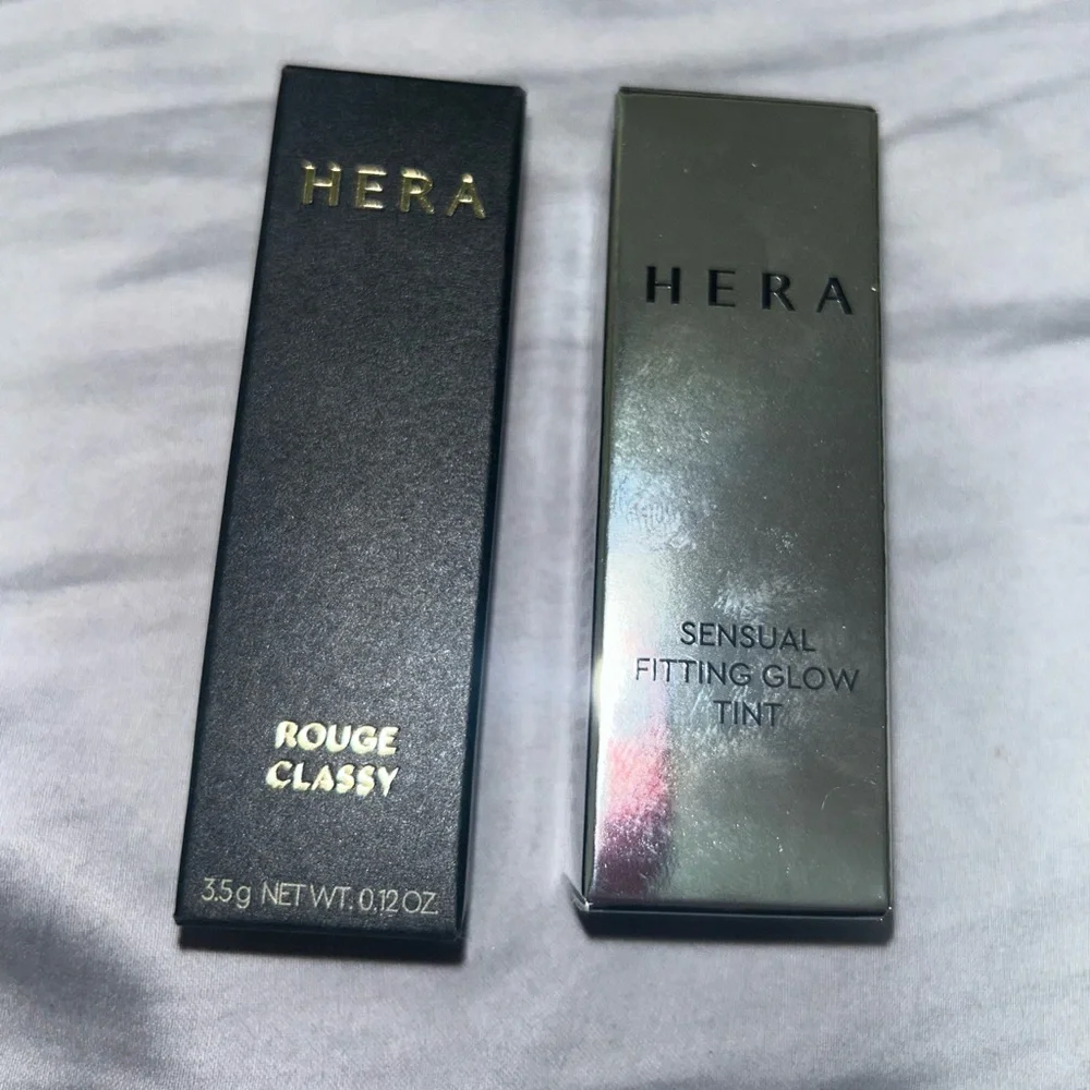 New Hera Lip Bundle 181 Cliche Lipstick and 456 Clueless Sensual Glow Tint Set
